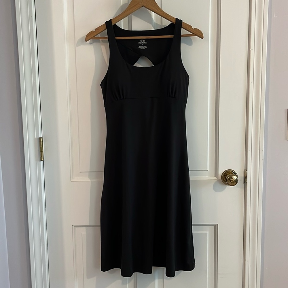 prAna Black Midi A-line Dress Medium M